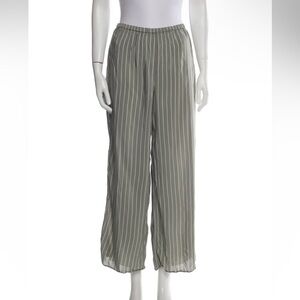 La Ligne wide leg striped‎ green pants sz XS